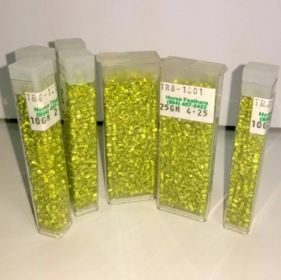 Lot of Triangle Seed Bead  Chartreuse  TR8-1801