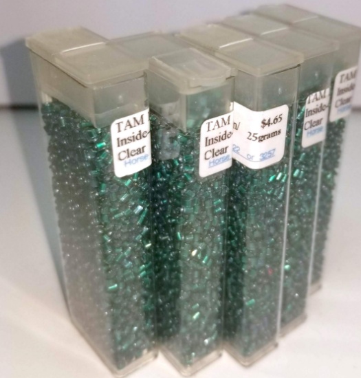 Tam 11H270 11 Hex Inside Color Forest Green Beads