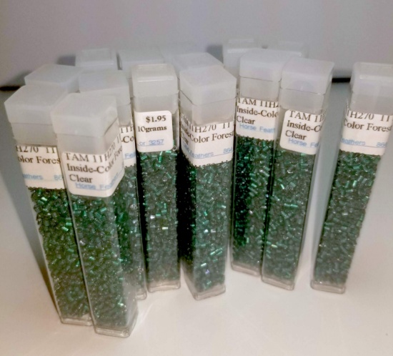 TAM 11H270 11 Hex - Forest Green Beads