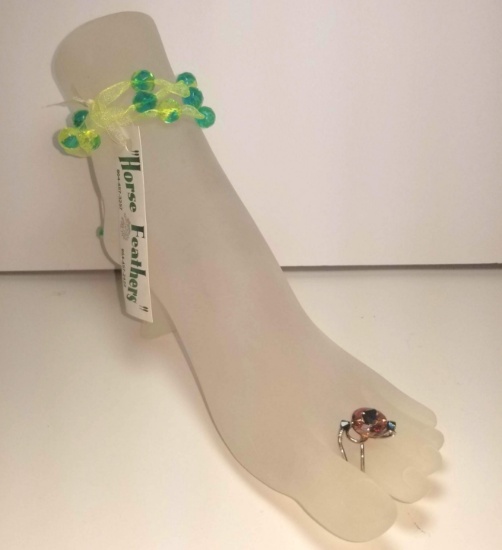 Hand Crafted Handmade Ribbon Bracelet with Hand Crafted Ring