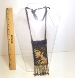 Unique Hand Crafted & Handmade 14kt Gold Beaded Elvis Amulet Bag