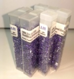 Lot of HBS Tri-11-1558- Sparkling Amethyst Lined Crystal Beads