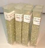 Lot of CV Tri 10-1527- Trans Sparkle Celery Lined Beads
