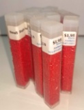 125 Grams of Red Small Bugle Beads