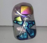 Hand Crafted Abstract Glass Ornament - Perfect For Necklace, Brooch, Keychain & More