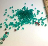 Lot of 3mm Crystal Fire Polished Beads - Bluish Green