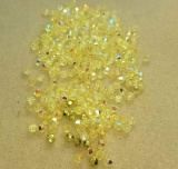 Lot of 4mm Fire Polished Crystals - Iridescent Yellow