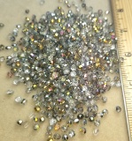 Lot of 4mm Fire Polished Crystals - Silver Gold