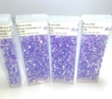 4 Vials of Lavender Lined Beads
