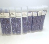 9 Vials of Violet Gold Luster Mini Drop Beads CV -DP-1884 -