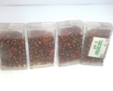 4 Vials of Translucent Amber Crystal Beads -  DP-5