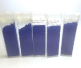 5 Vials of Opaque Matte Navy Beads  Hel 11-737 11/0 Round