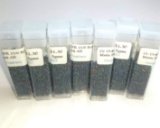 7 Vials of Matte Black AB Beads   CV 15-401FR 15/0 Round