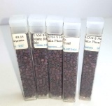 5 Vials of Matte Raku Plum/Teal Iris Beads   TAM 8H704 8Hex