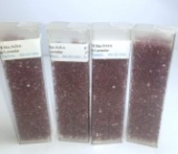 4 Vials of Transparent Lavender Beads  TAM 8 Hex 8-H-6
