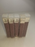 5 Vials of Matte Opaque Mauve Beads  DB-758 Delica 11 Cyl