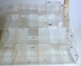 Clear Lucite Tiered Display Stand with 24 Individual Compartments