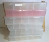 Lot of 6 Plastic Divided Organizers