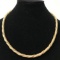 Vintage Gold Tone Thick Rope Necklace