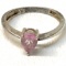 Sterling Silver Ring with Pink Stone