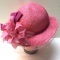 Late 60’s-70’s Sonni San-Francisco Pretty Hot Pink Floral Hat
