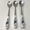 Set of 3 Stainless Steel 18-10 Baby Spoons W/Porcelain Handles