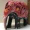 Hand-painted Wooden Elephant Figurine