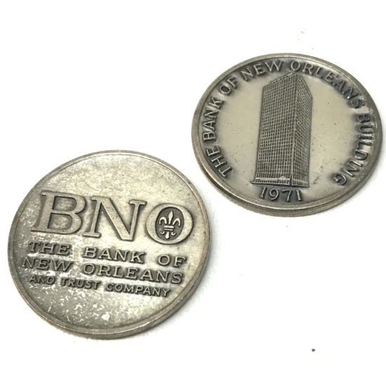 1971 "The Bank of New Orleans" Advertisement Coins