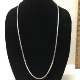 Heavy Thick Silver Tone Necklace