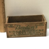 Vintage Bordens Cream Chesse Wooden Advertisement Box