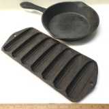 Cast Iron Lot Bayou Classic Pan & Old Corn Stick Pan