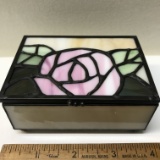 1980’s Handmade Stained Glass Trinket Box