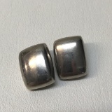 Pair of Sterling Silver Clip On Earrings