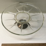 Pedestal Glass Cake Plate with Weighted Sterling Base
