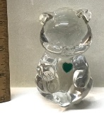 Fenton Art Glass Teddy Bear Figurine