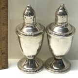 Pair of Sterling Weighted Salt and Pepper Shakers