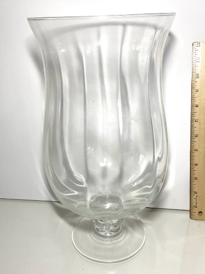 Large Glass Pedestal Vase