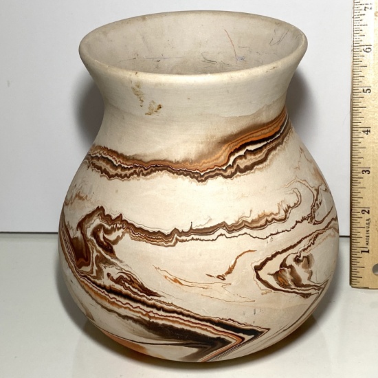Nice Swirled Native American Style Pottery Vase by Nemadji