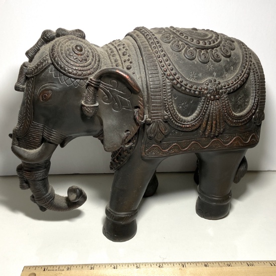 Large Molded Resin Decorative Elephant Statuary