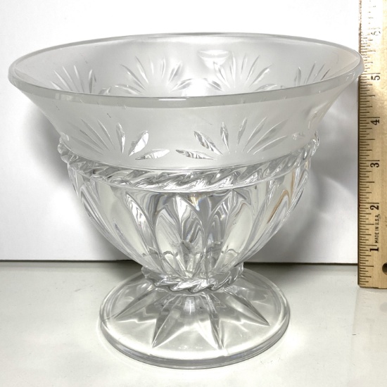 Crystal Etched Pedestal Bowl