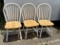 Set of 3 White Wooden Windsor Chairs