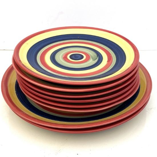 Lot of Hand Painted Swirled Plates