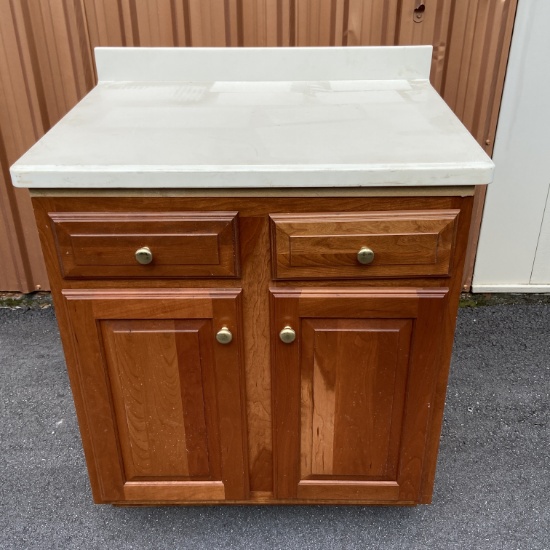 2 Drawer Lower Wooden Cabinet with Counter Top by Medallion