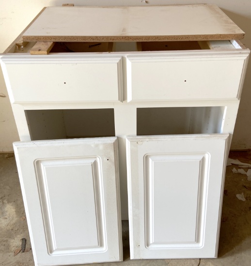 White 2 Drawer Cabinet