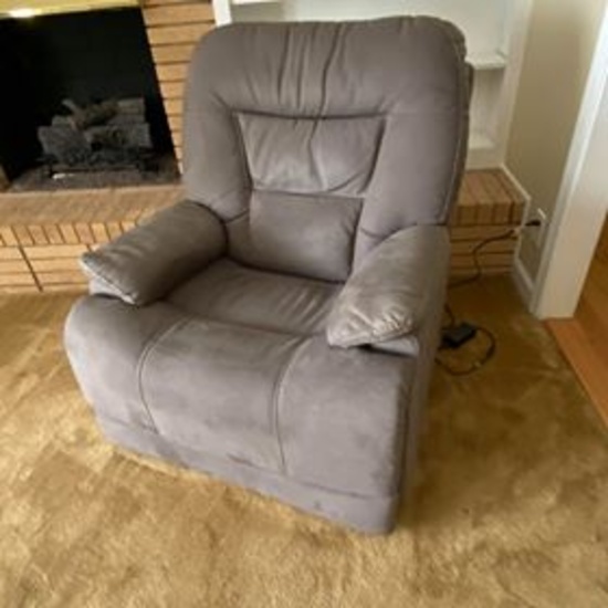 Gray Remote Control Reclining Chair by Flexsteel