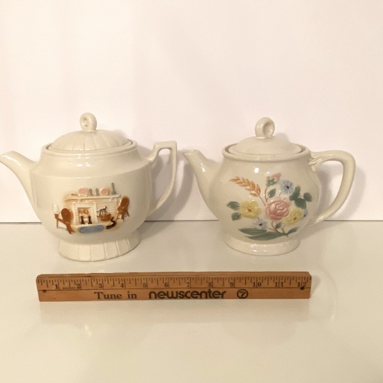 Pair of Porcelier Teapots