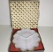 Vintage Divided Milk Glass Plate with Gilt Edge in Original Box