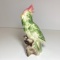 Iridescent Porcelain Parrot Figurine Made in Japan