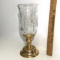 Pretty Candle Holder with Crystal Top & Heavy Brass Base