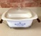 4 Qt Cornflower Blue Corning Ware Dutch Oven with Lid & Caddy